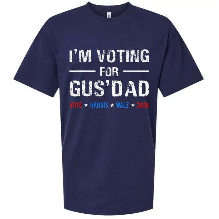 IM Voting For Gus Dad Vote Harris Walz 2024 Sueded Cloud Jersey T-Shirt