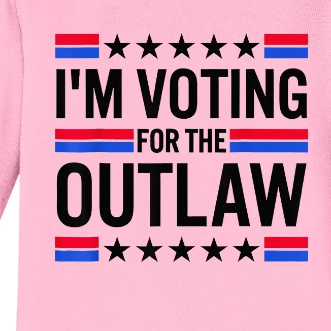 IM Voting For The Outlaw Baby Long Sleeve Bodysuit