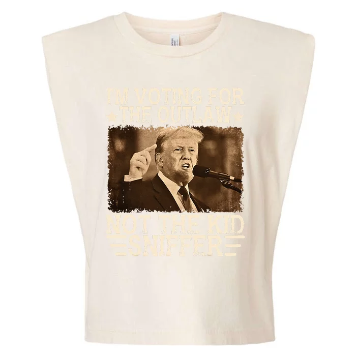 Im Voting For The Outlaw Not Sniffer Vote Trump 24 Garment-Dyed Women's Muscle Tee