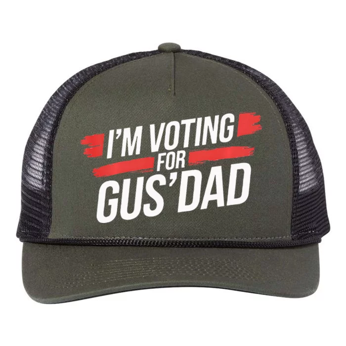 IM Voting For Gus Dad Harris Walz Retro Rope Trucker Hat Cap