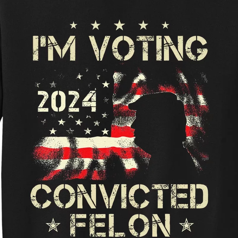 IM Voting For A Felon In 2024 Us Flag Convicted Felon Gift Sweatshirt