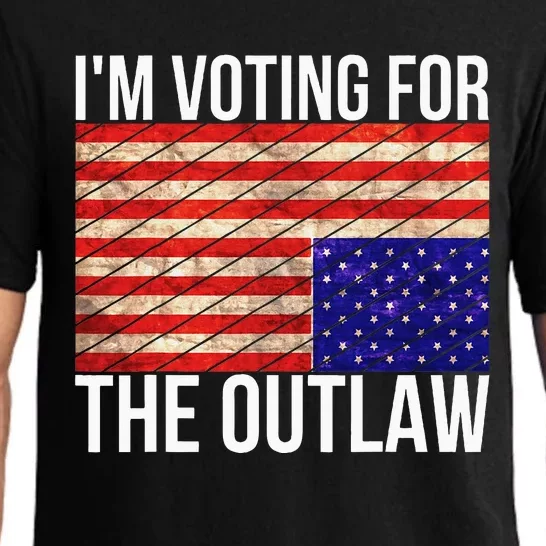 IM Voting For The Outlaw President Funny Election Pajama Set