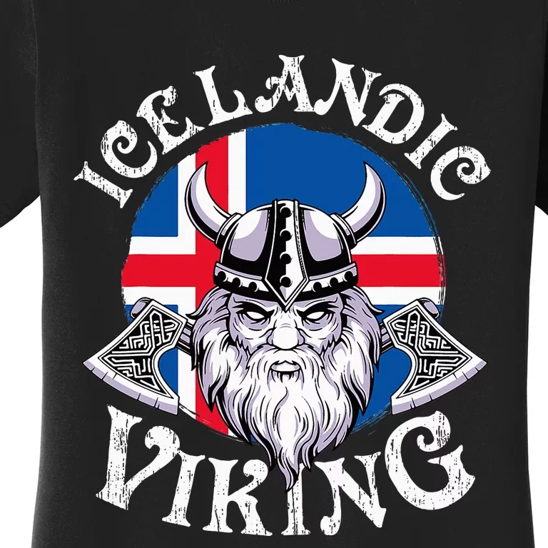 Icelandic Viking Funny Iceland Flag Nordic Enthusiast Outfit Women's T-Shirt