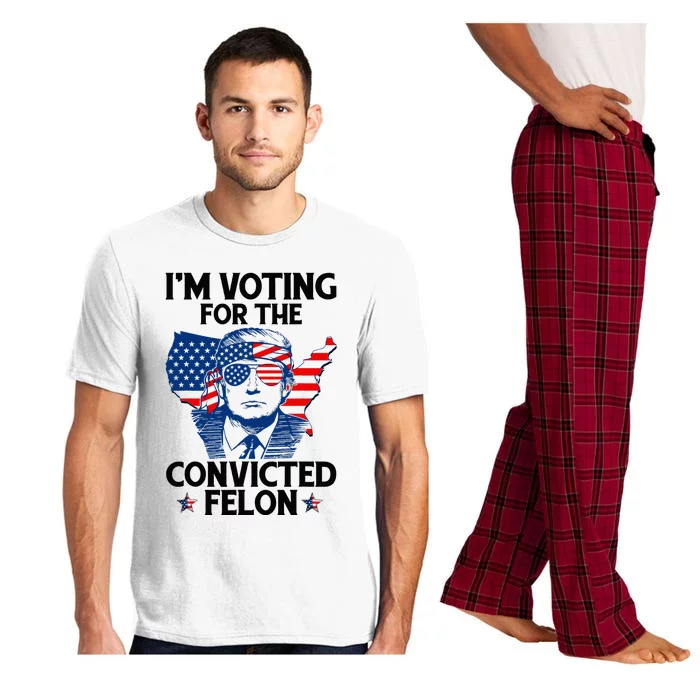 IM Voting For The Convicted Felon Funny Pro Trump 2024 Pajama Set