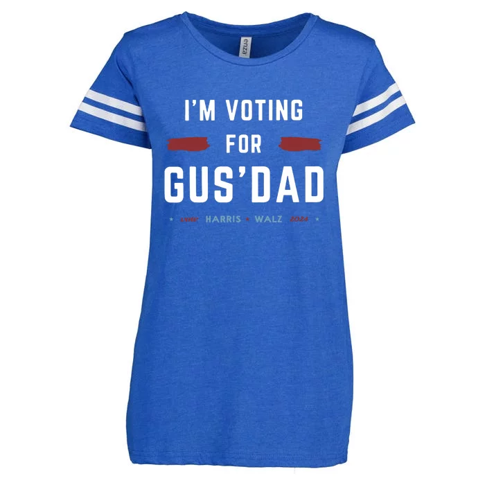 IM Voting For Gus Dad Vote Harris Walz 2024 Pres And Vice Enza Ladies Jersey Football T-Shirt