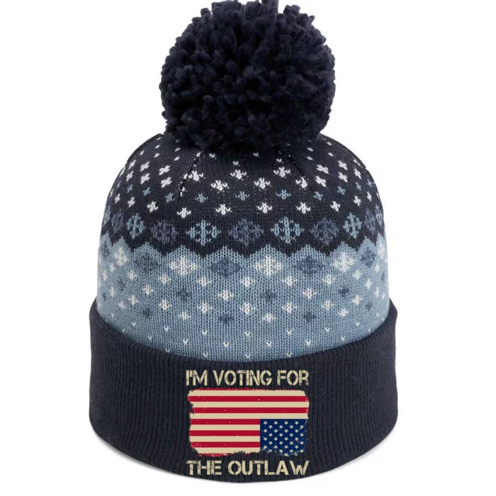 Im Voting For The Outlaw The Baniff Cuffed Pom Beanie