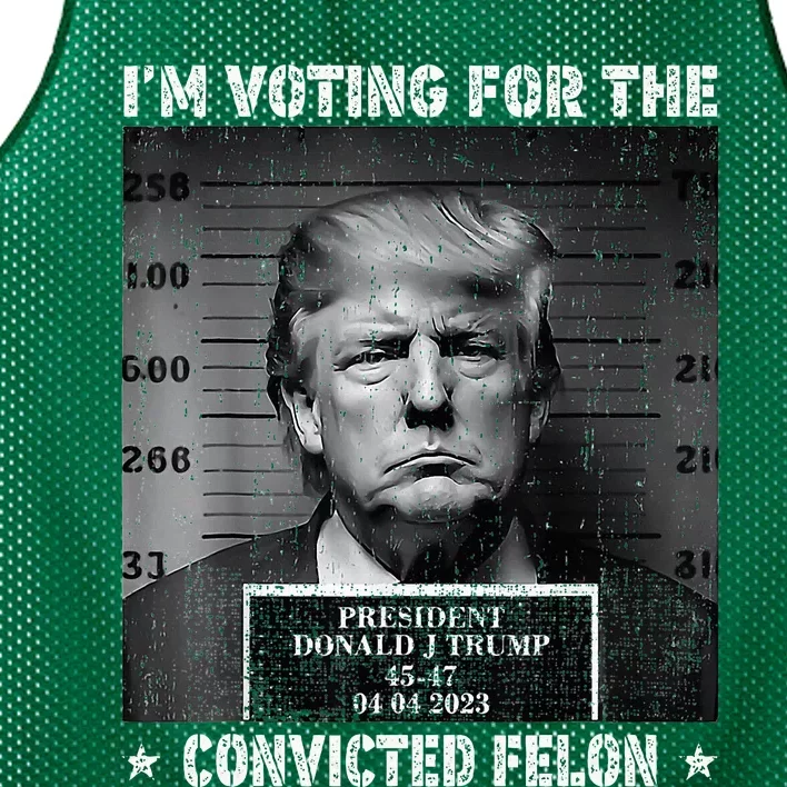 IM Voting For The Convicted Felon Trump 2024 Mesh Reversible Basketball Jersey Tank