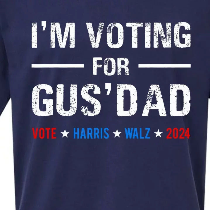 IM Voting For Gus Dad Vote Harris Walz 2024 Sueded Cloud Jersey T-Shirt