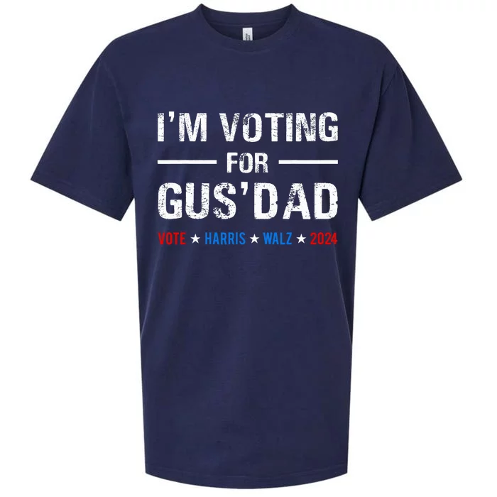 IM Voting For Gus Dad Vote Harris Walz 2024 Sueded Cloud Jersey T-Shirt