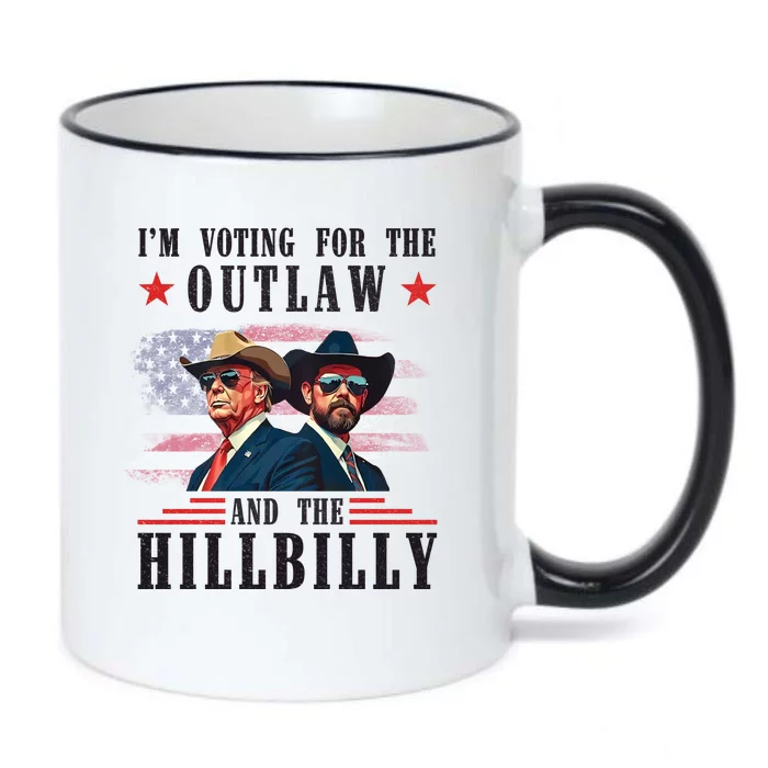 Im Voting For The Outlaw And The Hillbilly Trump Vance 2024 Black Color Changing Mug