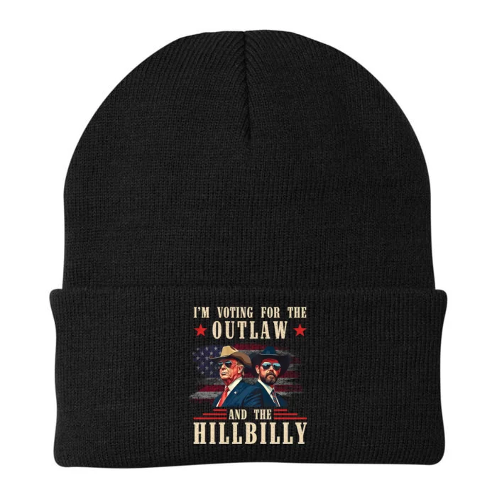 Im Voting For The Outlaw And The Hillbilly Trump Vance 2024 Knit Cap Winter Beanie