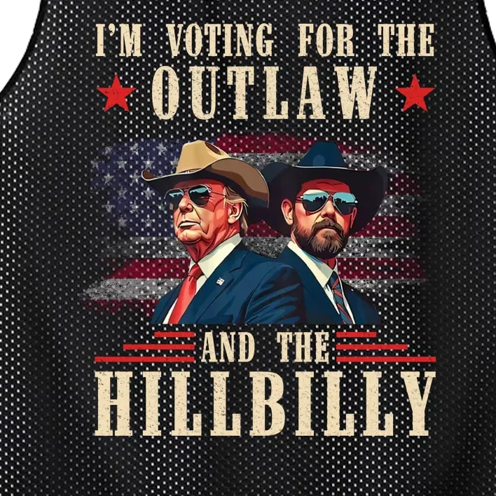 Im Voting For The Outlaw And The Hillbilly Trump Vance 2024 Mesh Reversible Basketball Jersey Tank