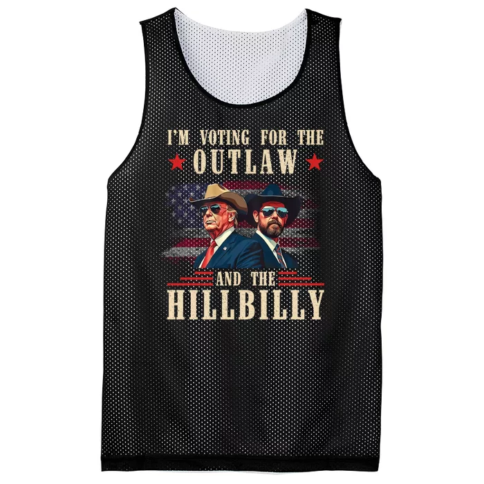 Im Voting For The Outlaw And The Hillbilly Trump Vance 2024 Mesh Reversible Basketball Jersey Tank