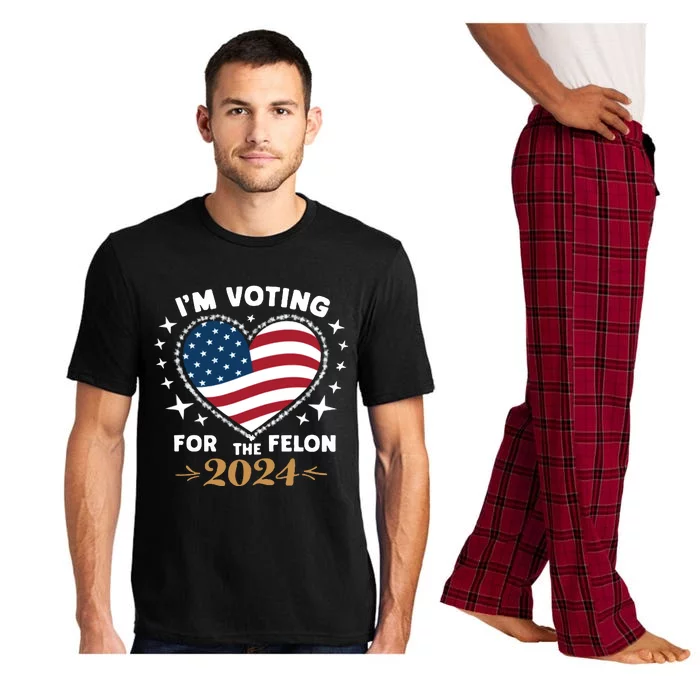 IM Voting For The Felon Trump For President 2024 Pajama Set