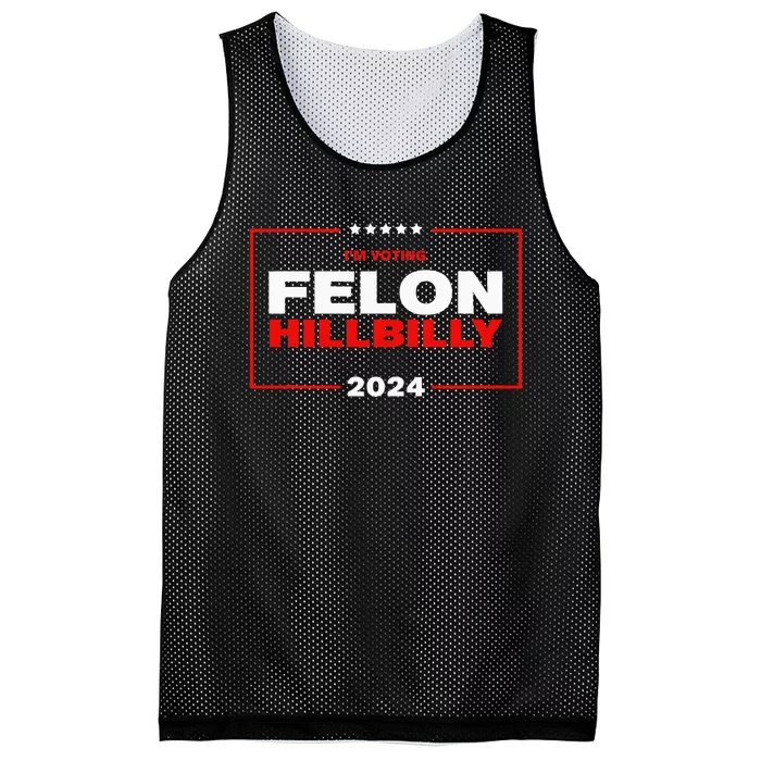 IM Voting Felon Hillbilly Trump Vance 2024 Mesh Reversible Basketball Jersey Tank