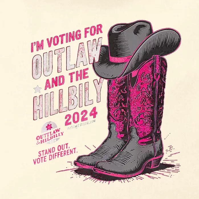 IM Voting For The Outlaw And The Hillbilly 2024 Retro Zip Tote Bag