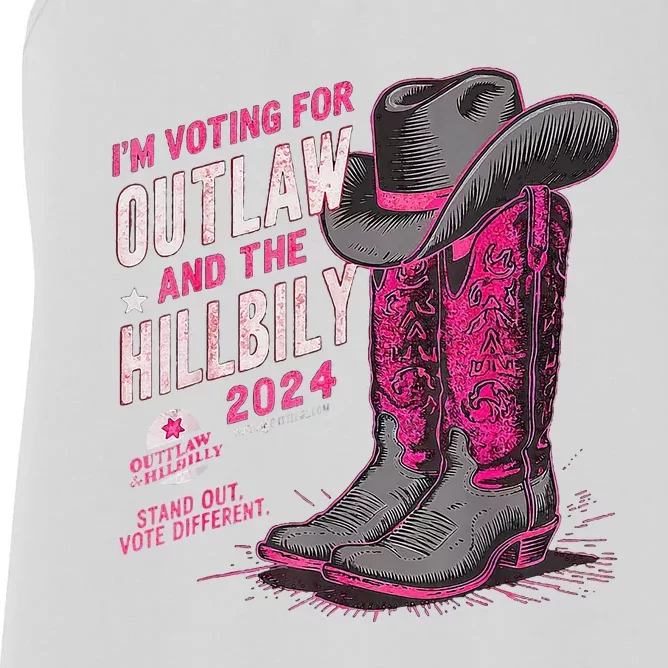 IM Voting For The Outlaw And The Hillbilly 2024 Retro Women's Racerback Tank