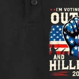 IM Voting For The Outlaw And The Hillbilly 2024 Us Flag Dry Zone Grid Performance Polo