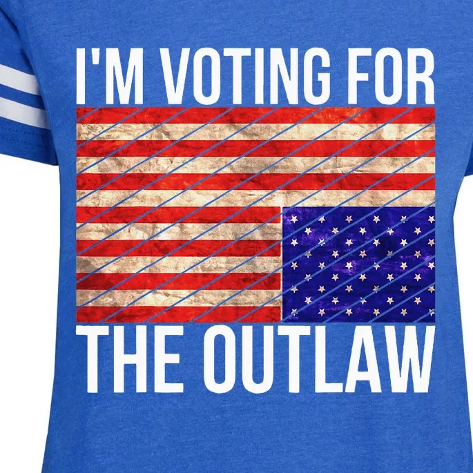 IM Voting For The Outlaw President Enza Ladies Jersey Football T-Shirt