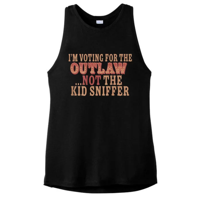 Im Voting For The Outlaw Not The Sniffer Ladies Tri-Blend Wicking Tank