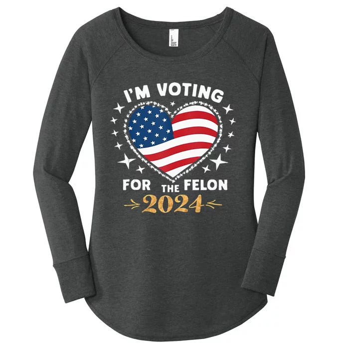 Im Vote For Convicted Felon America Women 2030 Women's Perfect Tri Tunic Long Sleeve Shirt