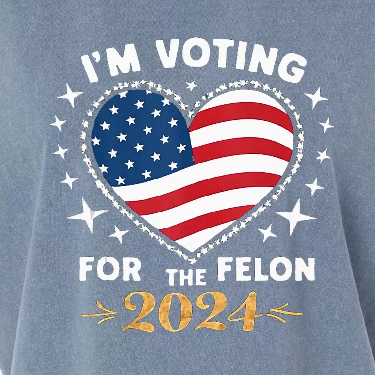 Im Vote For Convicted Felon America Women 2030 Garment-Dyed Women's Muscle Tee