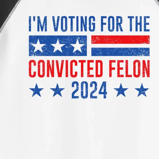 Im Voting Felon 2024 Voting For Felon Convicted Felon Toddler Fine Jersey T-Shirt