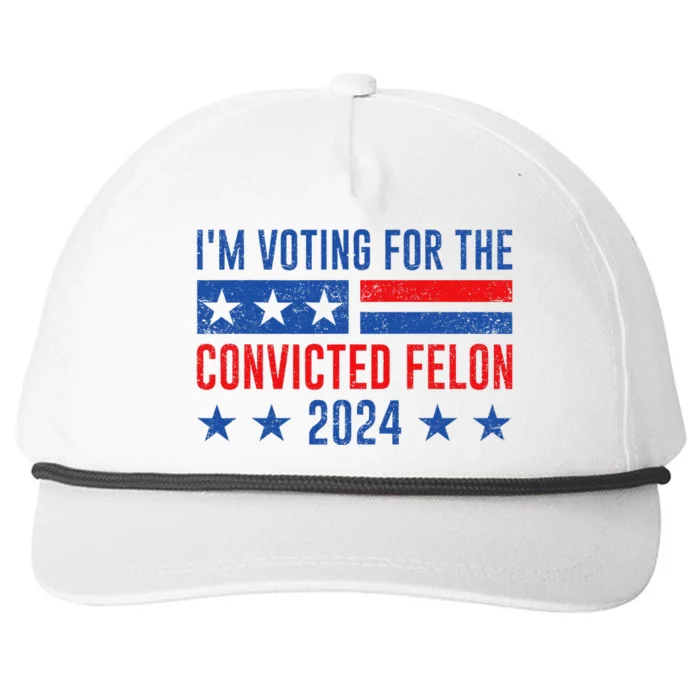 Im Voting Felon 2024 Voting For Felon Convicted Felon Snapback Five-Panel Rope Hat