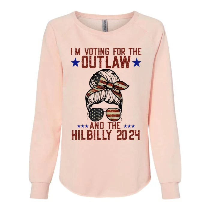 IM Voting For The Outlaw And The Hillbilly 2024 Womens California Wash Sweatshirt