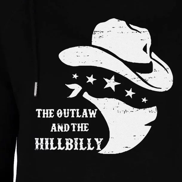 IM Voting For The Outlaw And The Hillbilly 2024 Cowboy Gift Womens Funnel Neck Pullover Hood