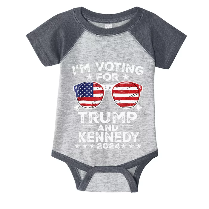 IM Voting For Trump And Kennedy 2024 Infant Baby Jersey Bodysuit