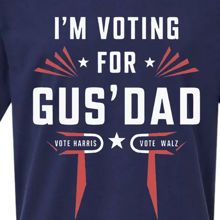 IM Voting For Gus Dad Harris Walz 2024 Sueded Cloud Jersey T-Shirt