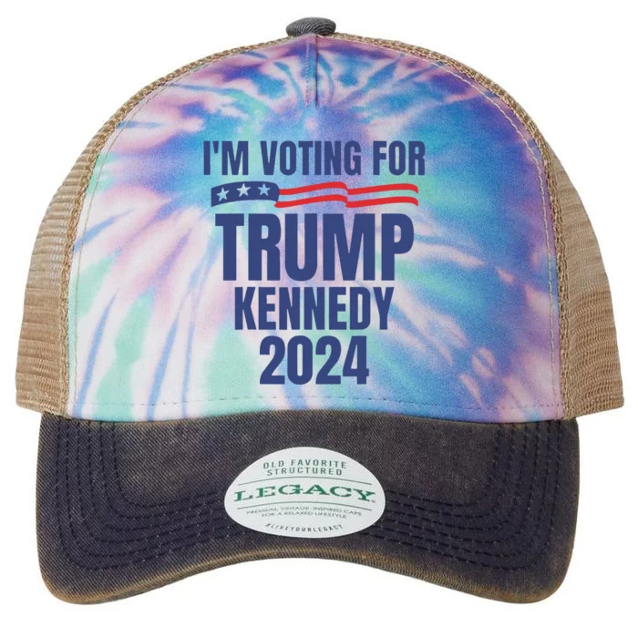 IM Voting For Trump And Kennedy 2024 Legacy Tie Dye Trucker Hat