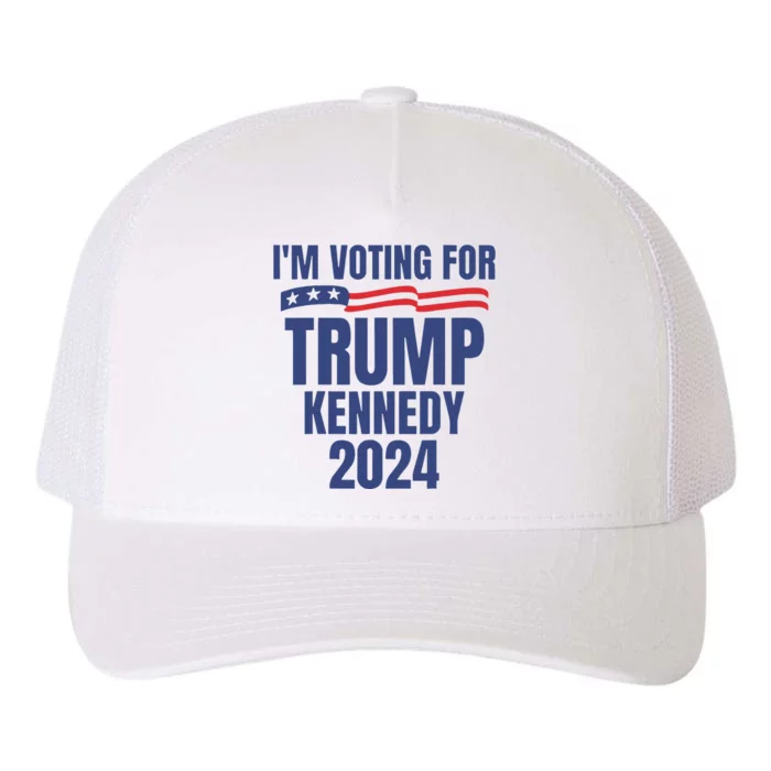 IM Voting For Trump And Kennedy 2024 Yupoong Adult 5-Panel Trucker Hat