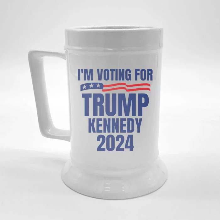 IM Voting For Trump And Kennedy 2024 Front & Back Beer Stein