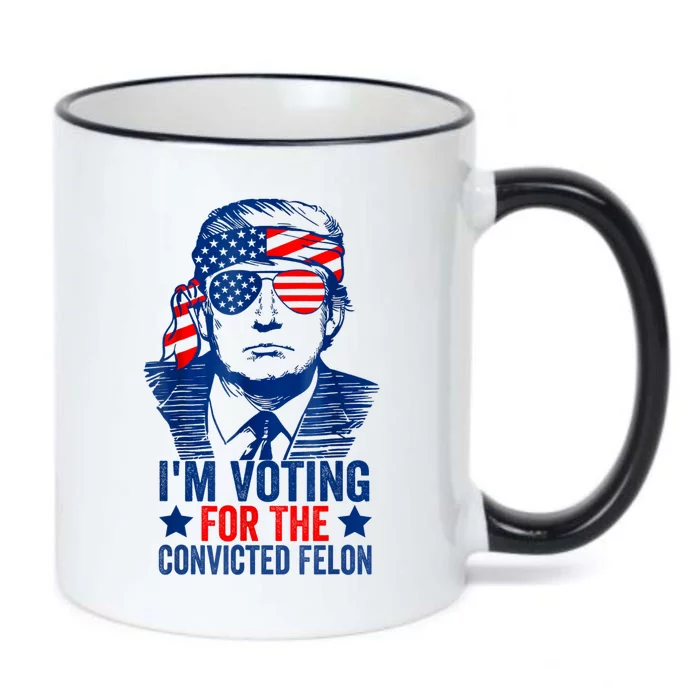 IM Voting For The Convicted Felon Funny Trump 2024 Black Color Changing Mug