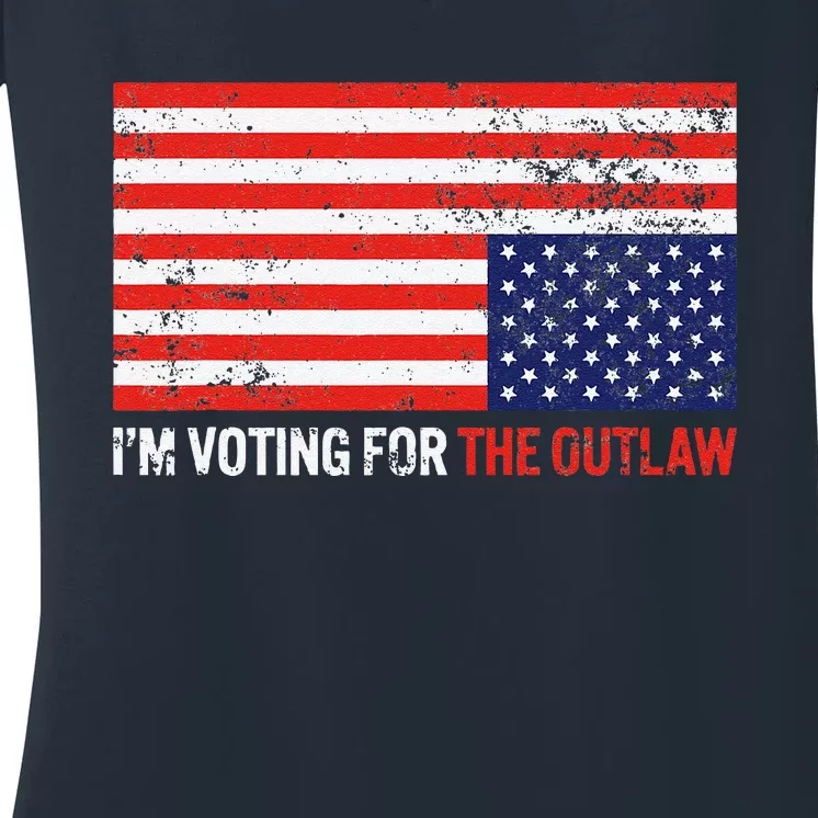 IM Voting For The Outlaw Women's V-Neck T-Shirt