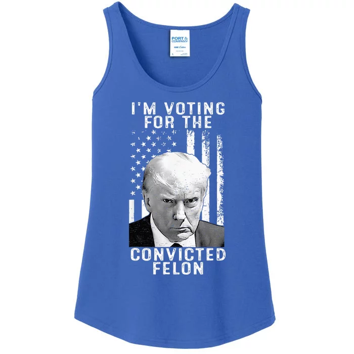 IM Voting For The Convicted Felon Funny Pro 2024 Ladies Essential Tank