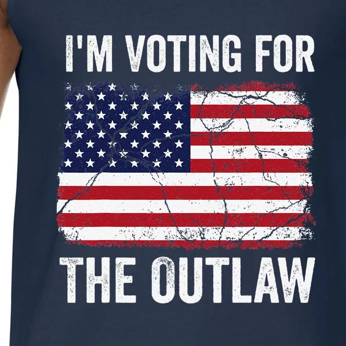 IM Voting For The Outlaw 2024 Teewo Funny Usa Flag Comfort Colors® Tank Top