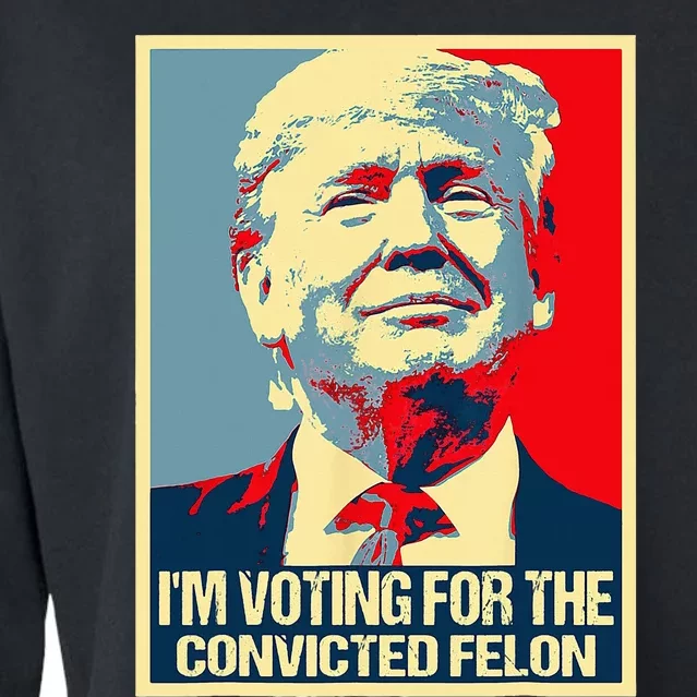 IM Voting For The Convicted Felon Cropped Pullover Crew