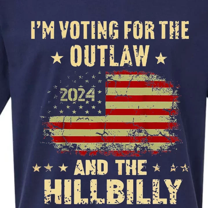 IM Voting For The Outlaw And The Hillbilly 2024 Us Flag Sueded Cloud Jersey T-Shirt