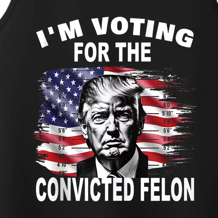 IM Voting For The Convicted Felon 2024 Funny Pro Trump Performance Tank