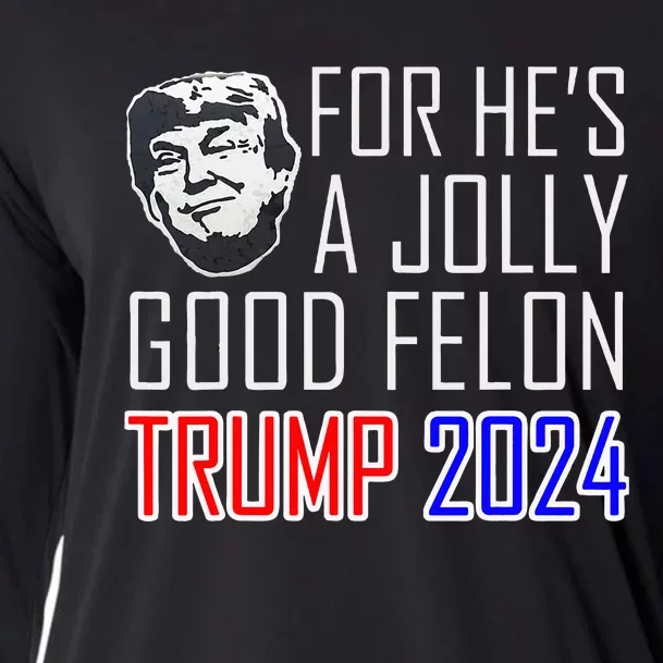 IM Voting For The Convicted Felon Funny Pro Trump 2024 Cooling Performance Long Sleeve Crew