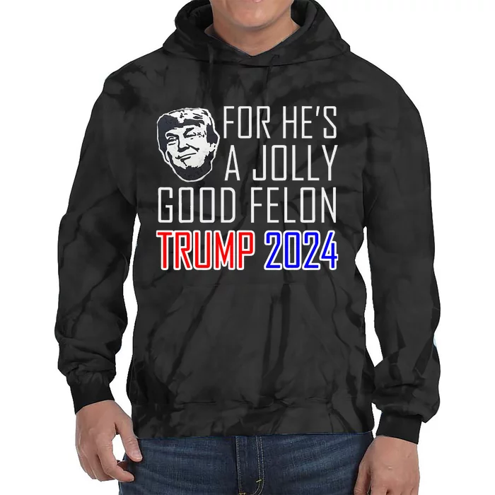 IM Voting For The Convicted Felon Funny Pro Trump 2024 Tie Dye Hoodie