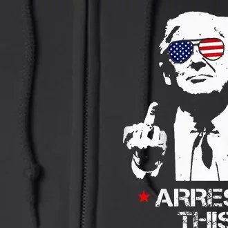 IM Voting For The Convicted Felon Trump Arrest This 2 Sided Full Zip Hoodie