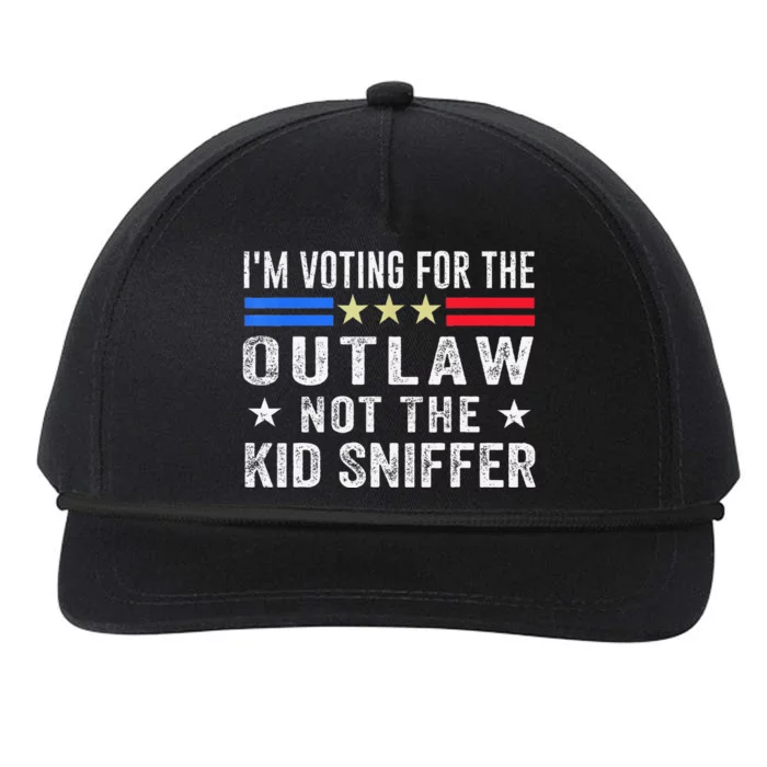 Im Voting For The Outlaw Not The Sniffer 2024 Messy Bun Snapback Five-Panel Rope Hat