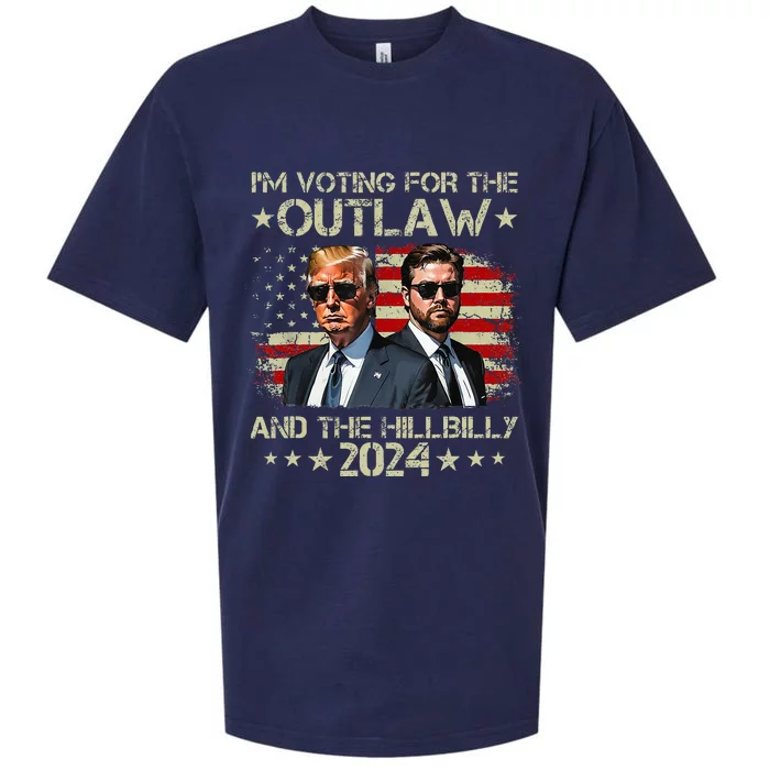 IM Voting For The Outlaw &The Hillbilly 2024 Pro Trump Meme Sueded Cloud Jersey T-Shirt