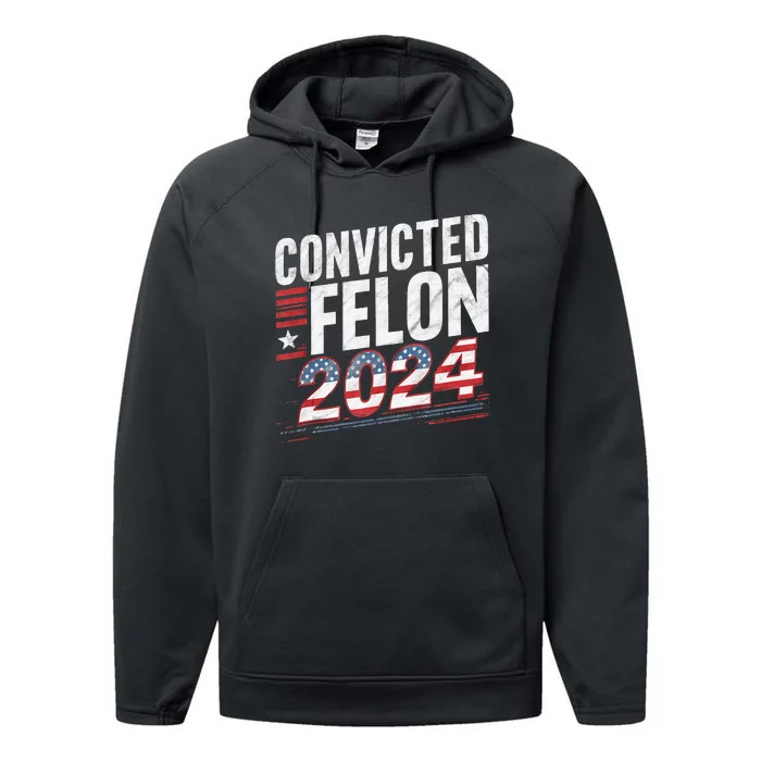 Im Voting For The Convicted Felon This November Performance Fleece Hoodie