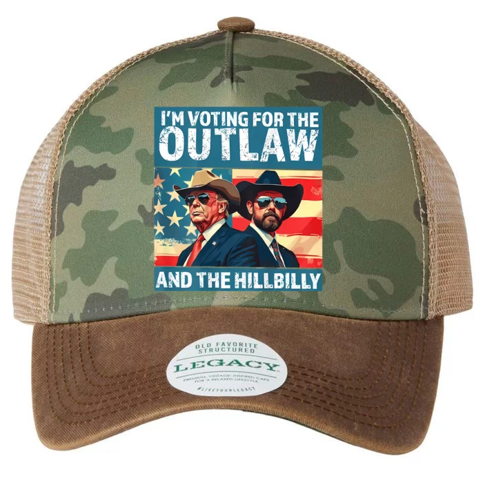 Im Voting For The Outlaw And The Hillbilly On Back Legacy Tie Dye Trucker Hat