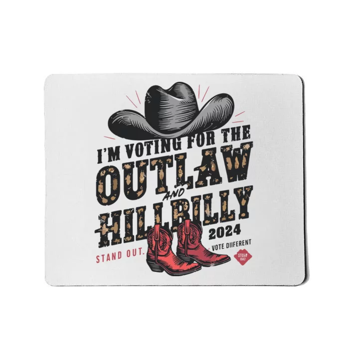 Im Voting For The Outlaw And The Hillbilly 2024 Retro Mousepad